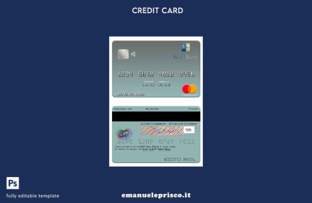 modello mastercard Gabon BGFI Bank in stile verificato